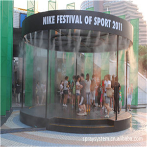 室外商业购物中心广场人造雾喷雾降温系统工程