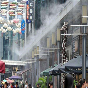 户外商业广场喷雾降温冷雾设备工程