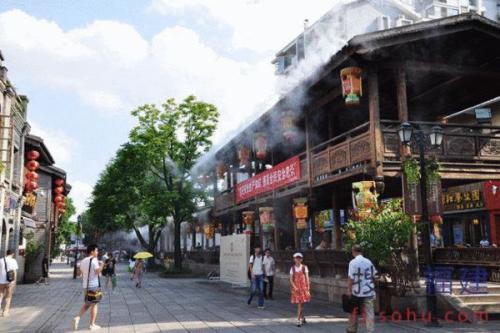 户外商业步行街喷雾降温系统厂家直销