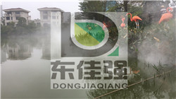 别墅假山水池边景观人造雾系统工程